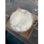 Тарелка Nanokrem 28 см белый мрамор