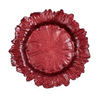 Декоративное блюдо Flower (R) красный