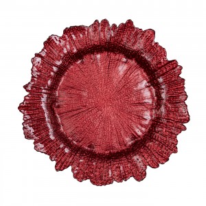 Декоративное блюдо Flower (R) красный