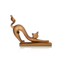 Декоративный элемент кошка Chasey бронзовый 20х16 см
