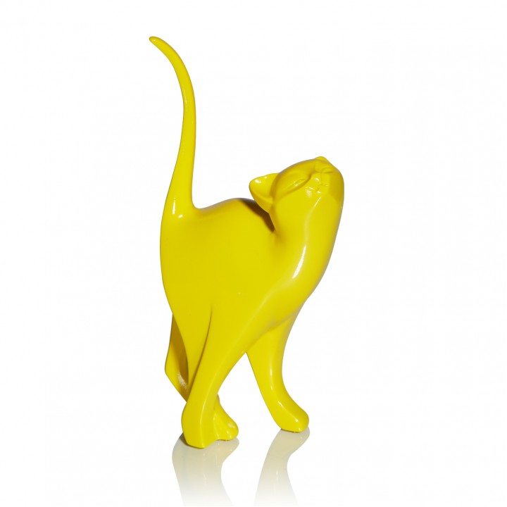 Фигурка кошки Alice, желтый 8х5х18 см