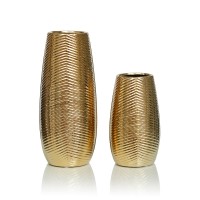 Ваза из керамики Desanta золото 11х20 см