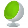 Кресло Alta "Шар" Ball белый/зеленая астра