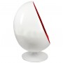 Кресло Alta "Яйцо" белый/красная астра