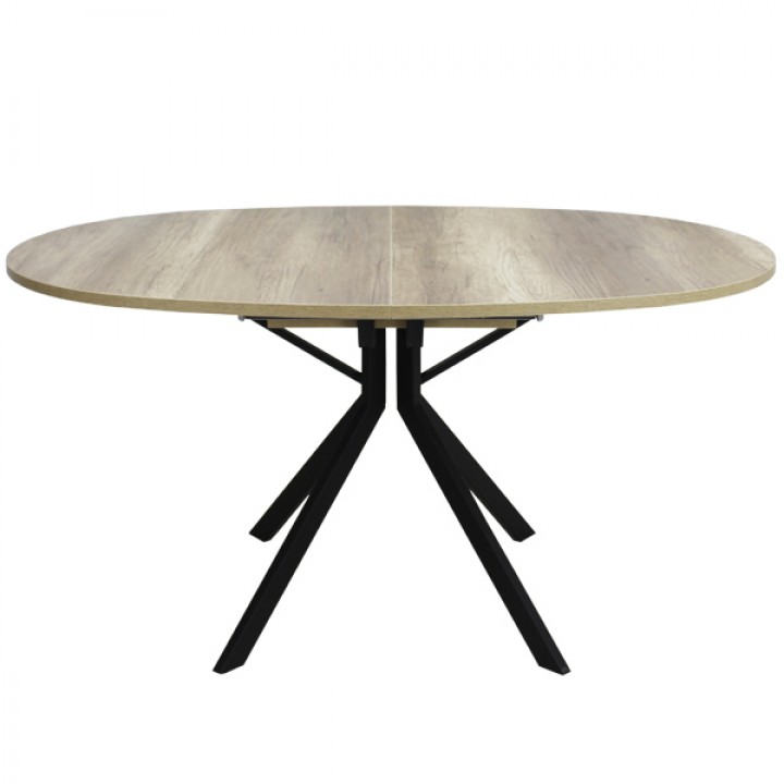 Стол ОТТАВА овальный 100*150/195 дуб каньон/черный