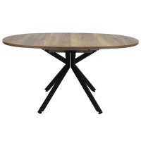 Стол ОТТАВА 100*150/195 дуб олово/муар черный