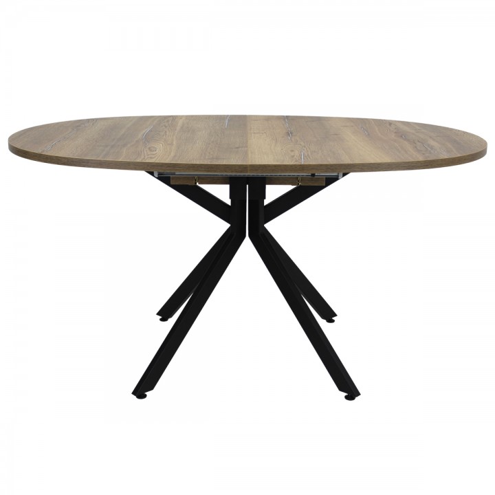 Стол ОТТАВА 100*150/195 дуб олово/муар черный