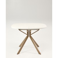 Стол ОТТАВА-2 90х100/145 шелковый камень/муар.тортора 