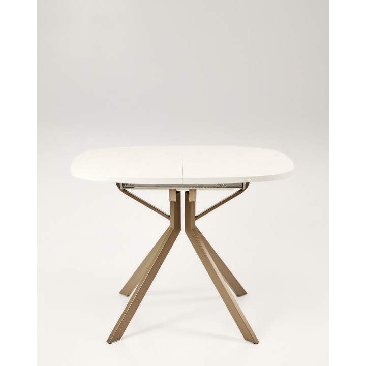 Стол ОТТАВА-2 90х100/145 шелковый камень/муар.тортора 