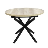 Стол ПАРМА-2 d100/135 каньон дуб/муар.чер