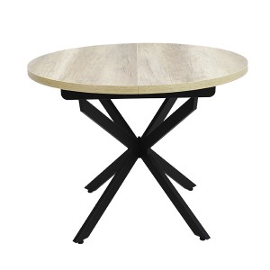 Стол ПАРМА-2 d100/135 каньон дуб/муар.чер