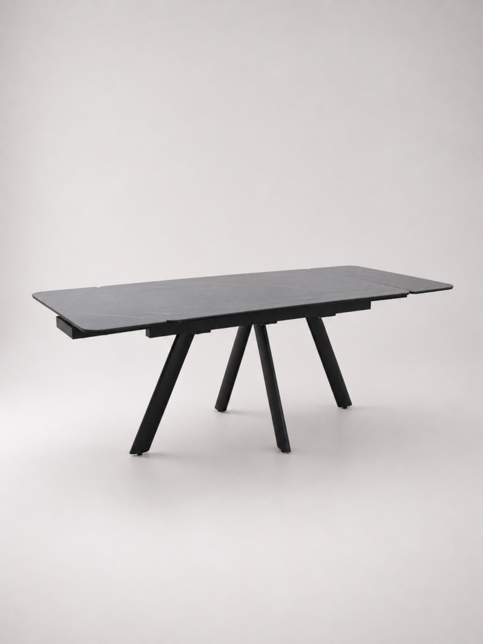 Стол Оникс 1200(1840)х800 Greys Black/Черный матовый — изображение 4