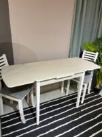 Стол СИЭТЛ 60х90 шелковый камень/ноги тип-КВ белый — изображение 3